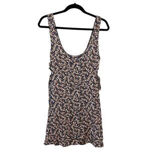 American Eagle Floral Tank Mini Dress Womens Sz. Medium Laced Sides Sundress NWT